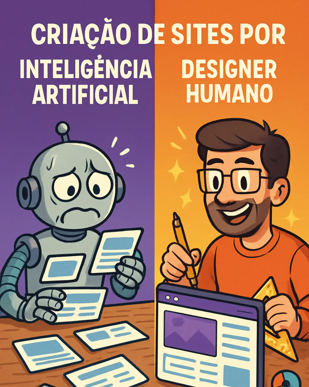 Site com ia ou designer profissional